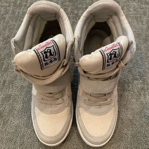 Cream Ash Wedge Sneakers 9